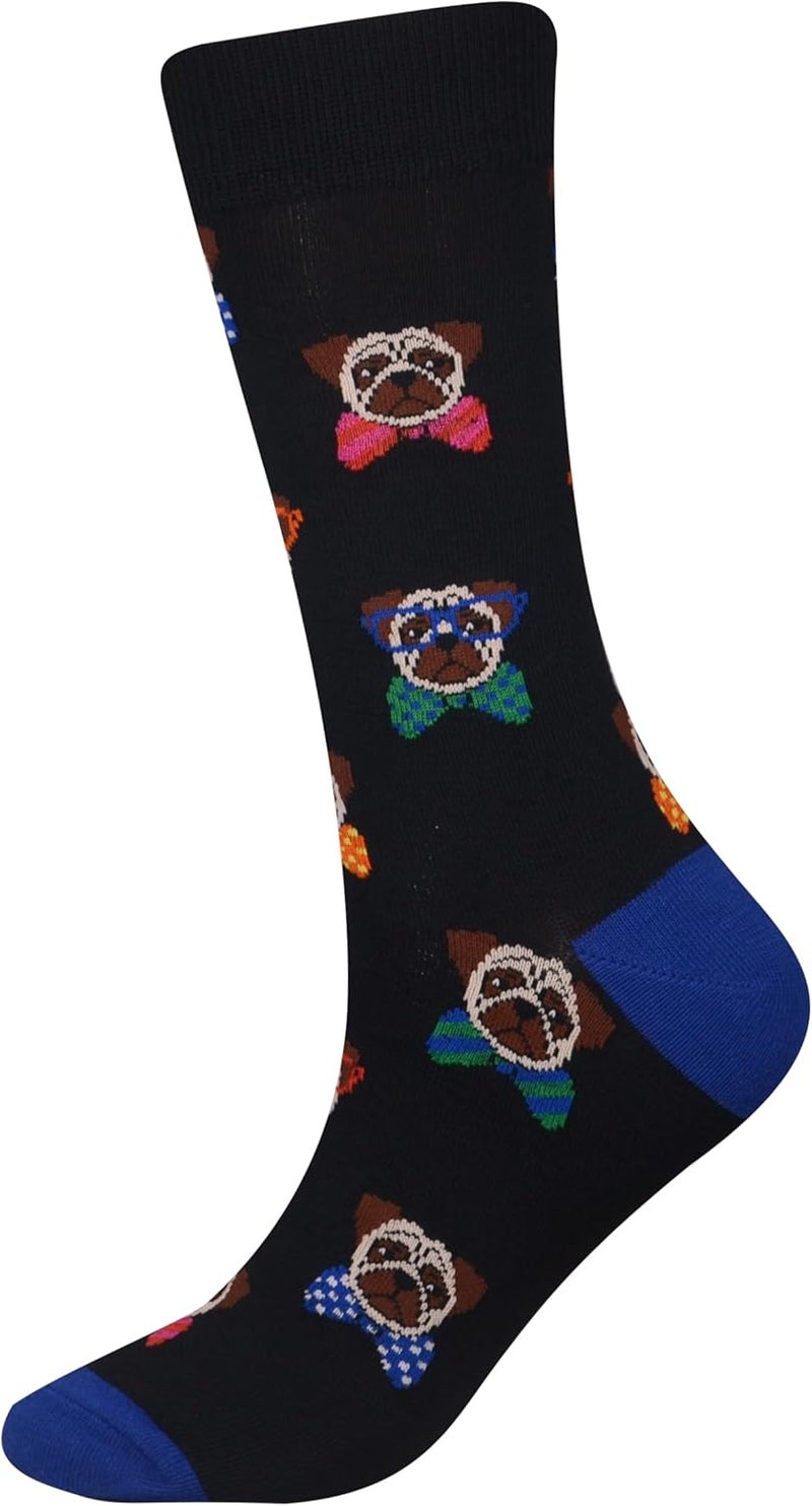 Cansok Men's 2/4 Packs Fun Crazy Novelty Dress Crew Socks - Image 5